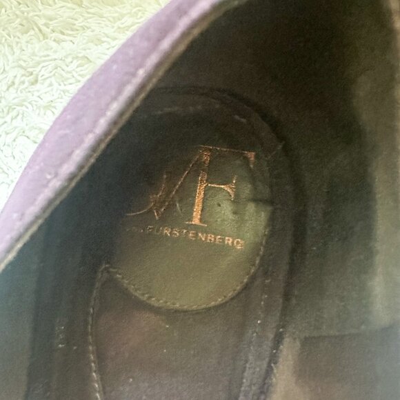 Diane Von Furstenberg Suede Flats | Purple | Size 8.5 - Picture 3 of 3